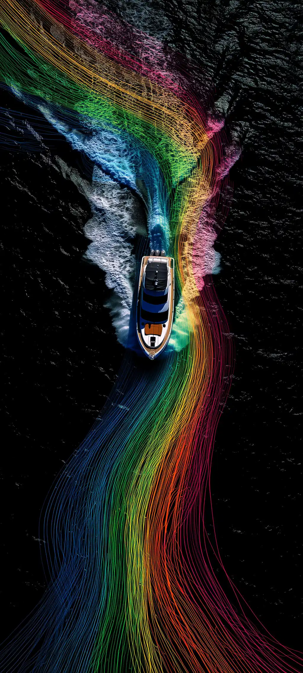 Vibrant Rainbow Smoke Skull Wallpaper